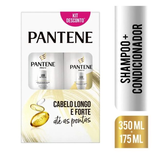 Kit Pantene Liso Extremo Shampoo 350ml + Condicionador 175ml