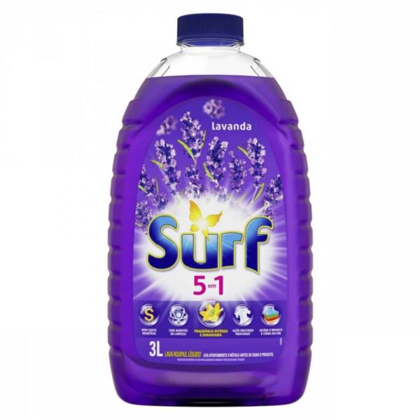 Lava Roupas Liquido Surf Lavanda 5 em 1 3l
