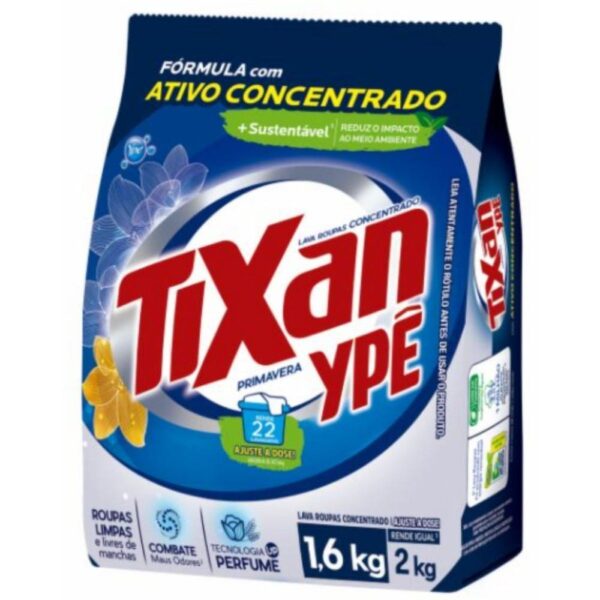 Detergente em Po Tixan Concentrado Primavera Sachê