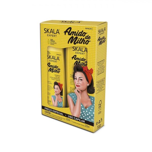 Kit Shampoo Skala Amido de Milho 325ml + Condicionador 325ml