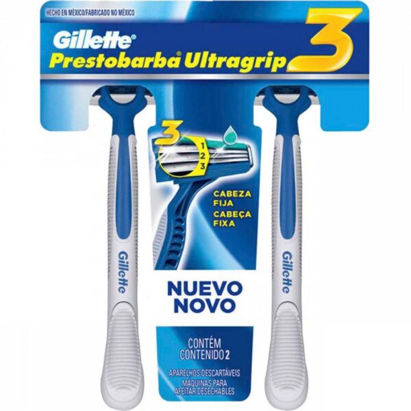 Aparelho de Barbear Gillette Prestobarba Ultragrip 3 C2 Unidades