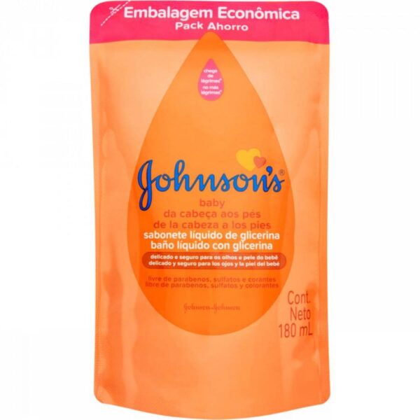 Sabonete Johnson Baby Refil Cabeca aos Pes 180ml