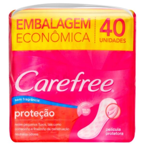 Protetor Diario Carefree Protecao Sem Perfume 40un Sem abas