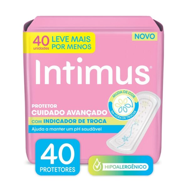 Absorvente Protetor Diario Intimus Indicador Troca Leve 40 Pague 30un