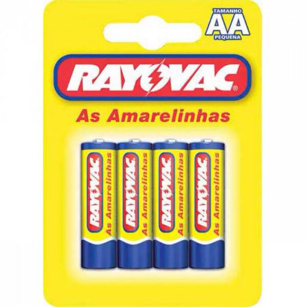 Pilha Rayovac Tubo Amarela Pequena 48un
