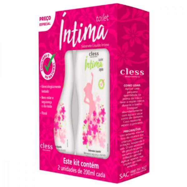 Kit Sabonete Intimo Liquido Cless Intima 2un