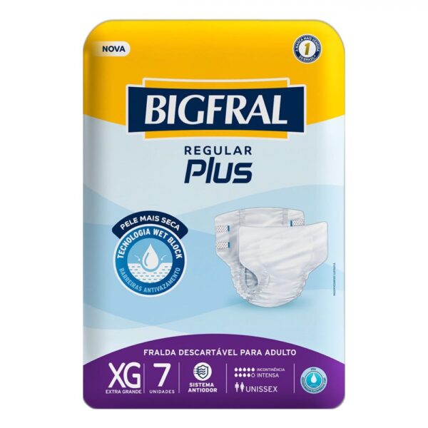 Fralda Adulto Bigfral Regular Plus XG 7un