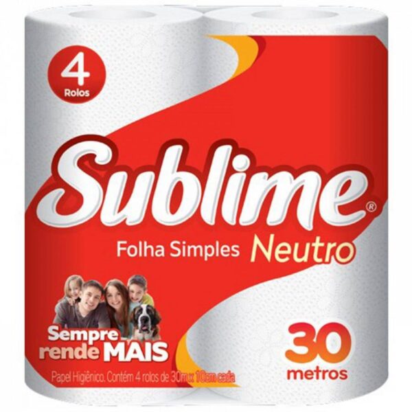 Papel Higienico Sublime Neutro 4X30M