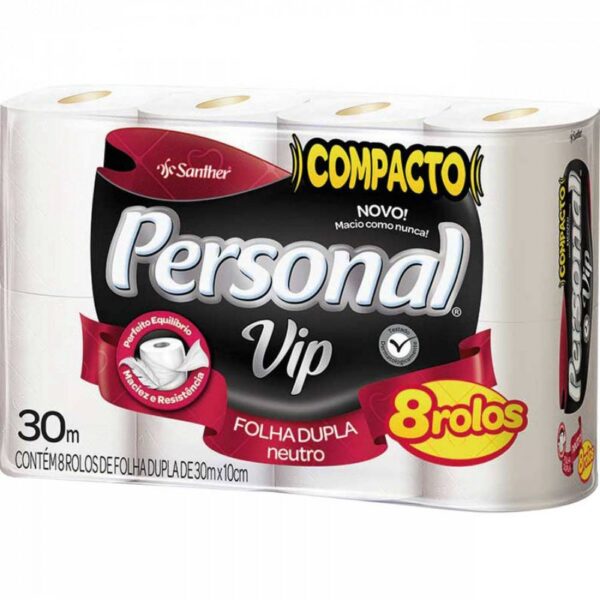 Papel Higienico Personal Vip Neutro Compacto 8X30M