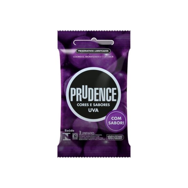 Preservativo Prudence Lubrificado Uva  3un