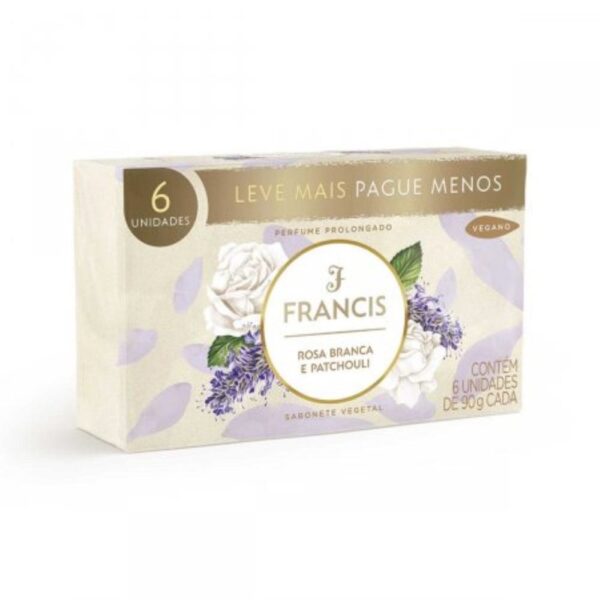 Pack Sabonete Francis Classico Branco 6un x 90g